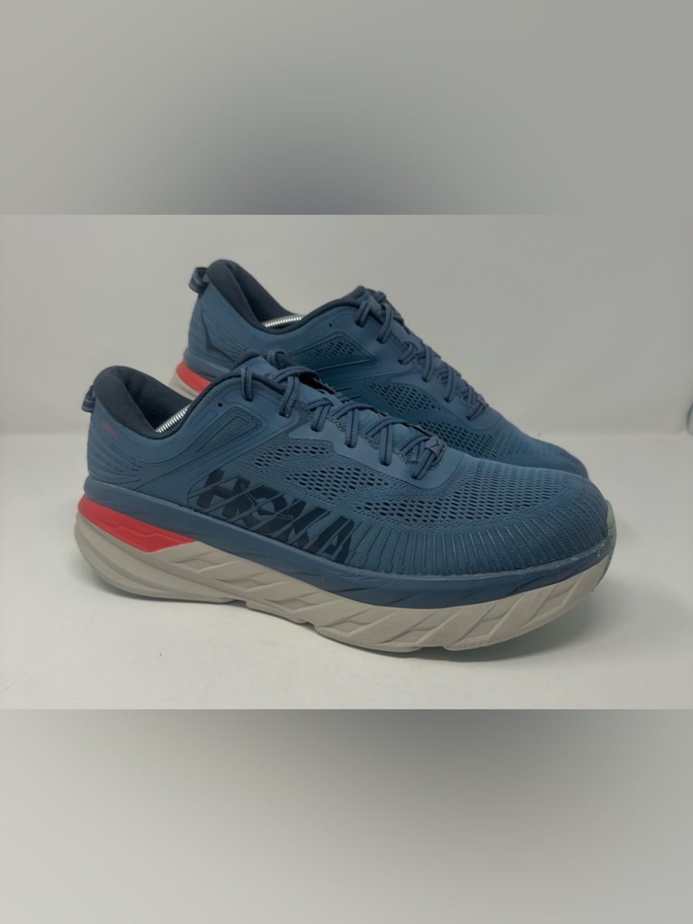Hoka Bondi 7 Men’s Real Teal Outer Space Blue Running (Cleaned & Refreshed)
